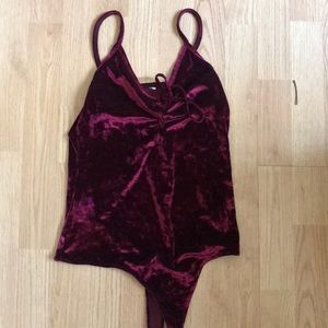 Red Velvet Body suit